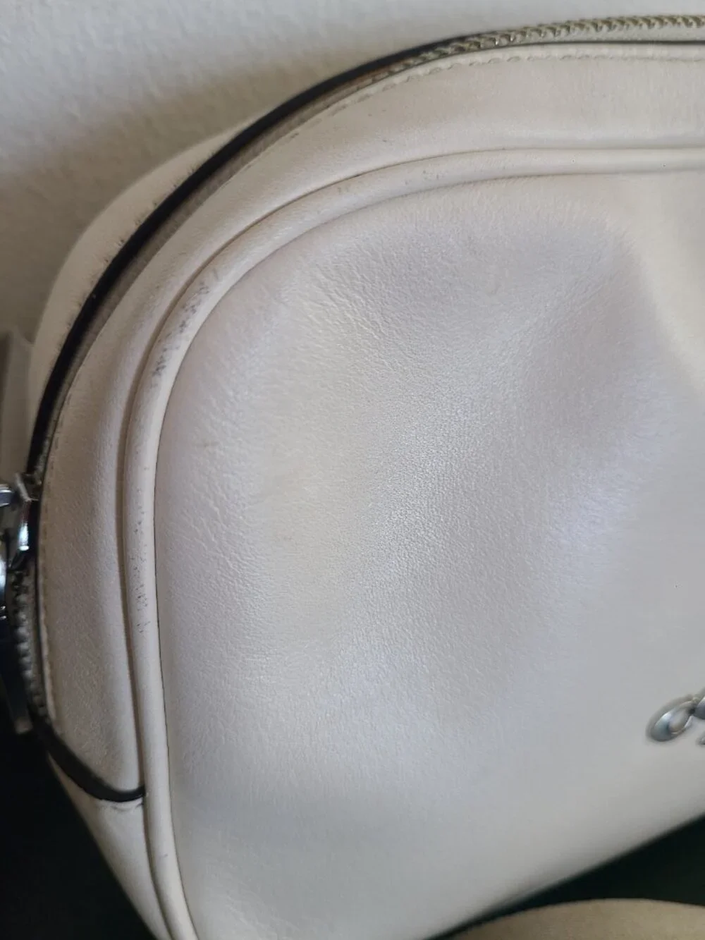 Coach Pace Belt Bag Fanny Pack Leather Crossbody Sling Bag Chalk White CR136